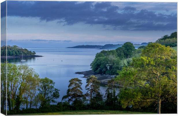 Tranquil River Fal Estuary Canvas Print by Richard Downs