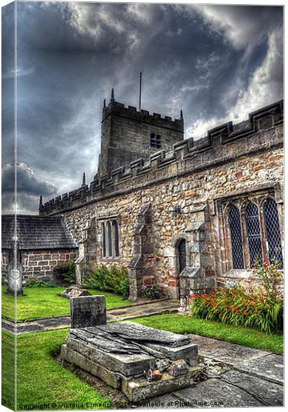 St Michaels on Wyre Church Canvas Print by Victoria Limerick