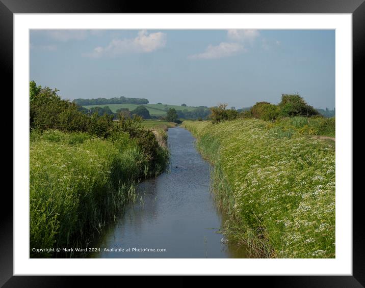 Peaceful Waterway Sky Landscape Framed Mounted Print by Mark Ward