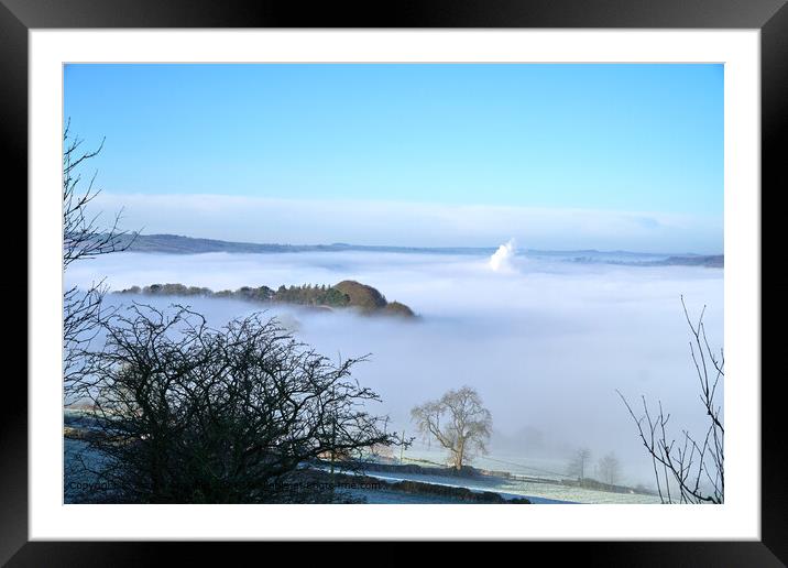 Misty Valley Factory Steam Framed Mounted Print by Simon Annable