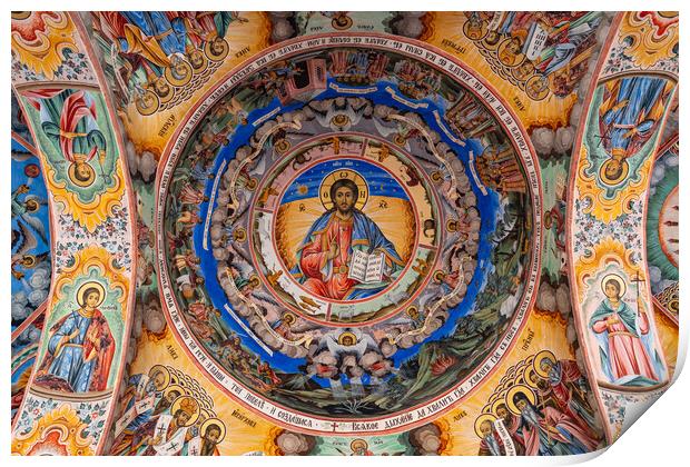 Rila Monastery, the largest Eastern Orthodox monastery in Rila Mountains, Bulgaria Print by Chun Ju Wu