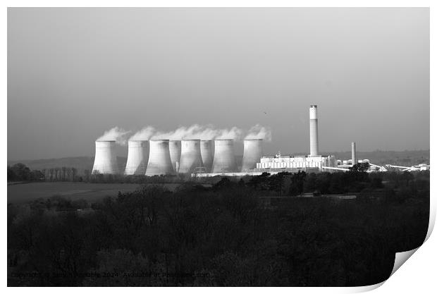 Rural Power Station Landscape Print by Simon Annable