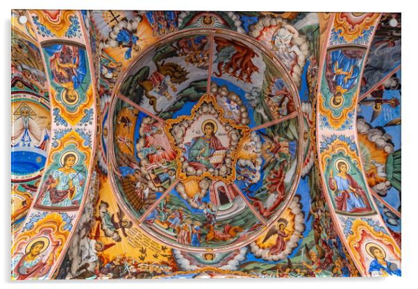 Rila Monastery, the largest Eastern Orthodox monastery in Rila Mountains, Bulgaria Acrylic by Chun Ju Wu