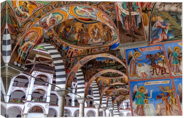 Rila Monastery, the largest Eastern Orthodox monastery in Rila Mountains, Bulgaria Canvas Print by Chun Ju Wu