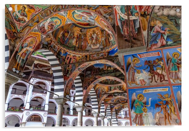 Rila Monastery, the largest Eastern Orthodox monastery in Rila Mountains, Bulgaria Acrylic by Chun Ju Wu