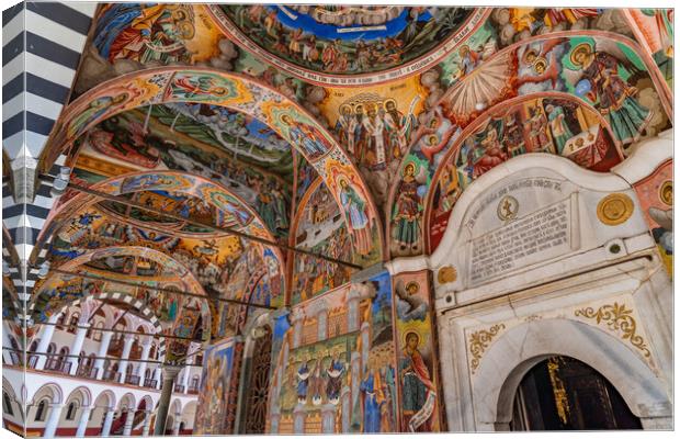 Rila Monastery, the largest Eastern Orthodox monastery in Rila Mountains, Bulgaria Canvas Print by Chun Ju Wu