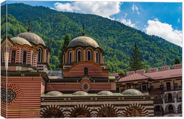 Rila Monastery, the largest Eastern Orthodox monastery in Rila Mountains, Bulgaria Canvas Print by Chun Ju Wu