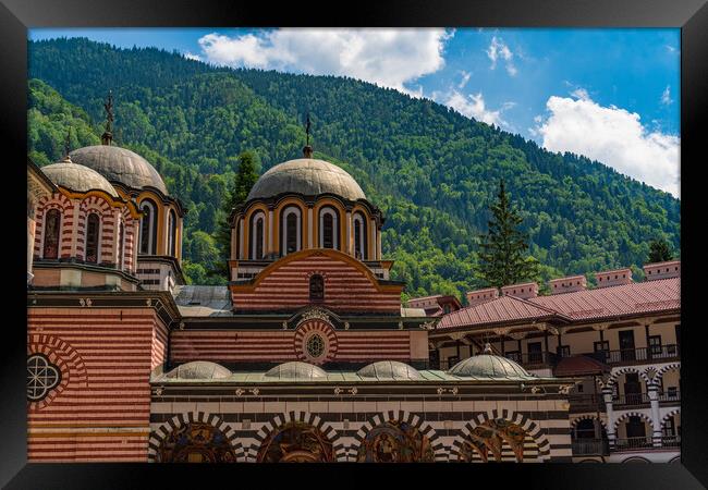 Rila Monastery, the largest Eastern Orthodox monastery in Rila Mountains, Bulgaria Framed Print by Chun Ju Wu