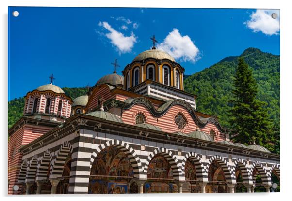 Rila Monastery, the largest Eastern Orthodox monastery in Rila Mountains, Bulgaria Acrylic by Chun Ju Wu