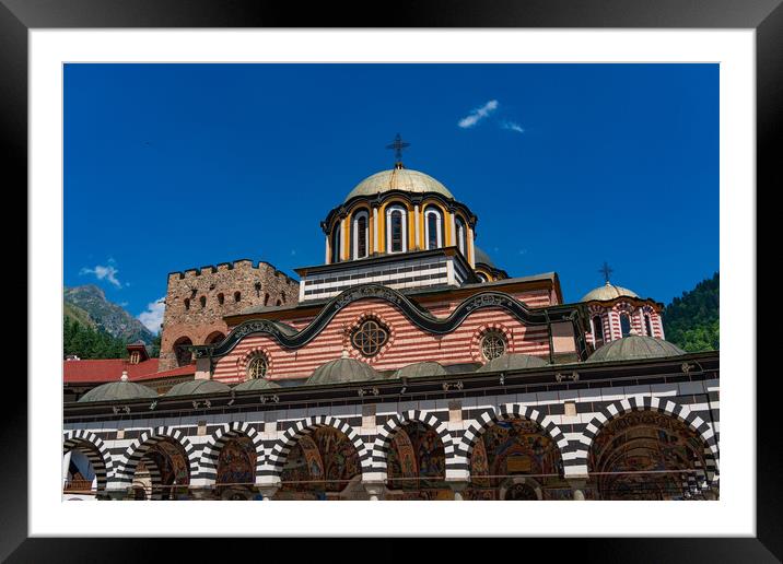 Rila Monastery, the largest Eastern Orthodox monastery in Rila Mountains, Bulgaria Framed Mounted Print by Chun Ju Wu