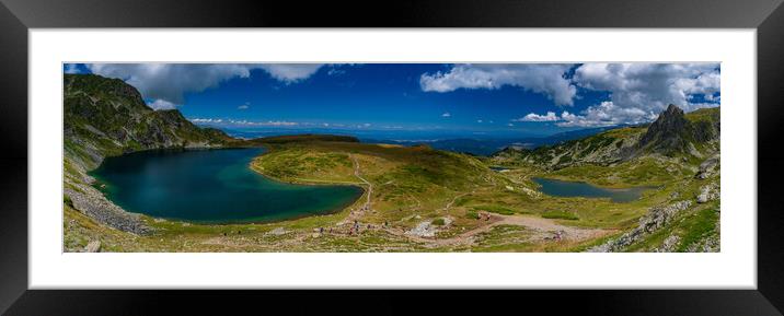 Panorama of the Seven Rila Lakes in the Rila Mountain, Bulgaria Framed Mounted Print by Chun Ju Wu