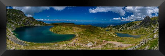 Panorama of the Seven Rila Lakes in the Rila Mountain, Bulgaria Framed Print by Chun Ju Wu