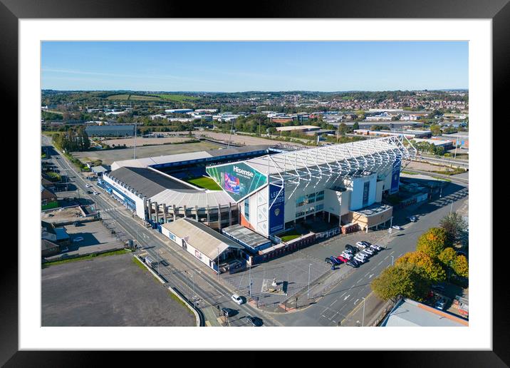 Elland Road Stadium Framed Mounted Print by Apollo Aerial Photography