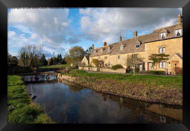 Lower Slaughter Cotswolds Framed Print by Cliff Kinch