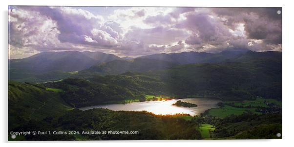 Grasmere Sunlight Acrylic by Paul J. Collins