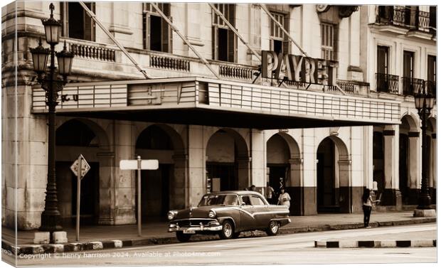 Parque Central Havana Architecture Canvas Print by henry harrison