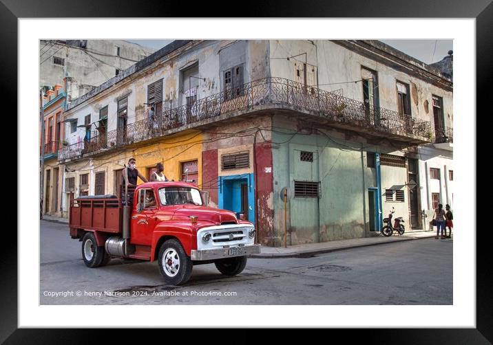 Workers Truck Havana Framed Mounted Print by henry harrison