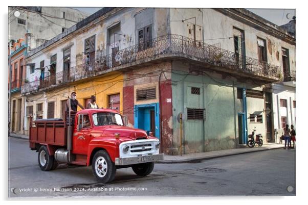 Workers Truck Havana Acrylic by henry harrison