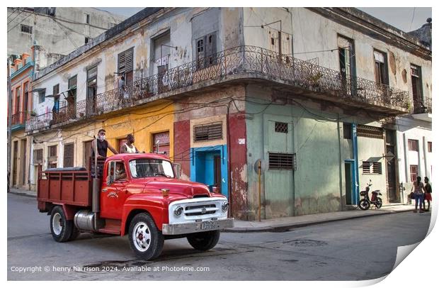 Workers Truck Havana Print by henry harrison