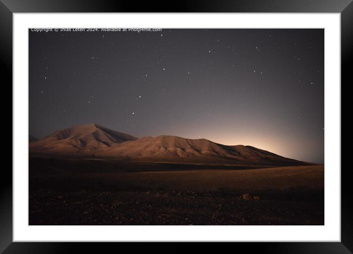 Sunset Stars Mountain Landscape Framed Mounted Print by Inias Leten