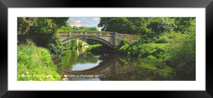 Pollock House Bridge Reflections Framed Mounted Print by Les McLuckie