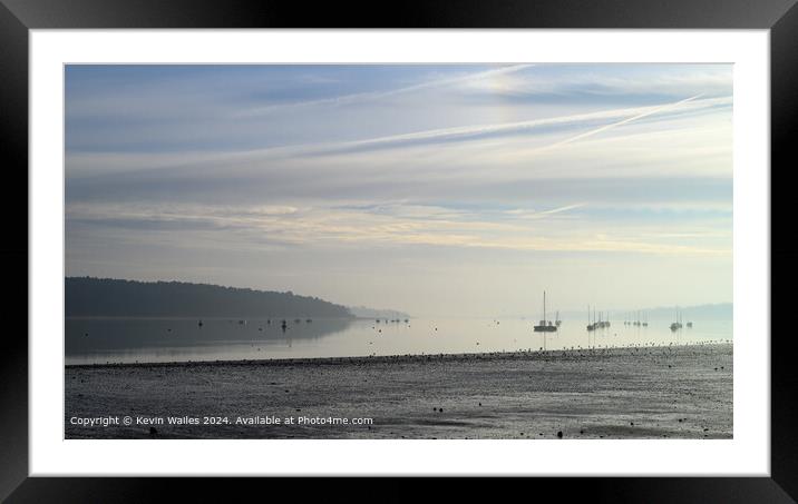 Orwell estuary misty morning Framed Mounted Print by Kevin Wailes