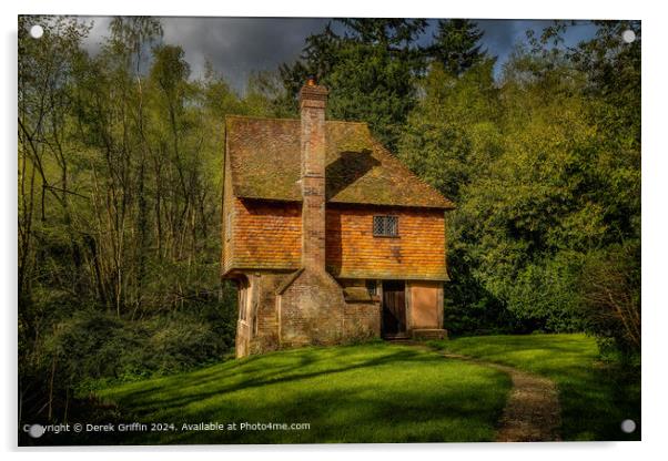 Markbeech Woodland Cottage Acrylic by Derek Griffin