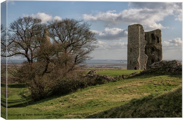 Hadleigh Castle, Nr. Southend on Sea, Essex. Canvas Print by Peter Bolton