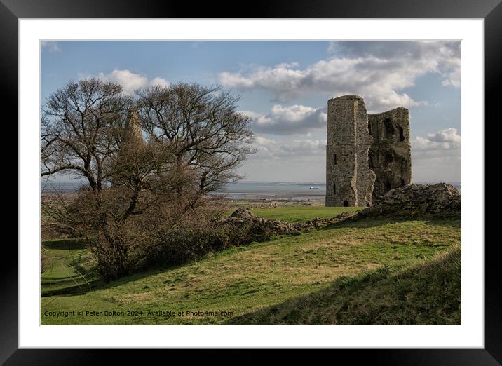 Hadleigh Castle, Nr. Southend on Sea, Essex. Framed Mounted Print by Peter Bolton