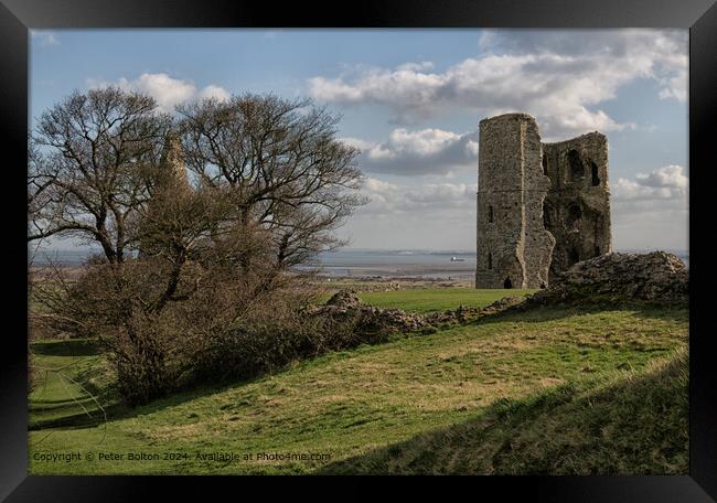 Hadleigh Castle, Nr. Southend on Sea, Essex. Framed Print by Peter Bolton