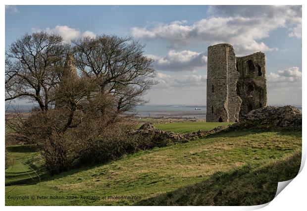 Hadleigh Castle, Nr. Southend on Sea, Essex. Print by Peter Bolton