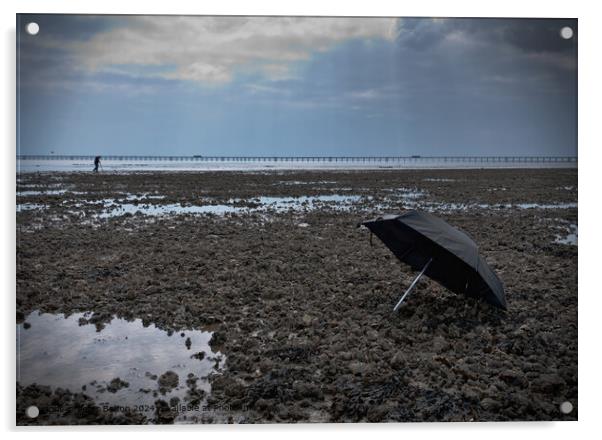 Southend Sea Sand Acrylic by Peter Bolton