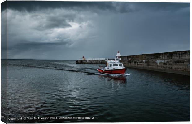 Burghead Harbour Fishing Trips Canvas Print by Tom McPherson