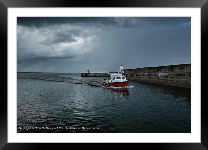 Burghead Harbour Fishing Trips Framed Mounted Print by Tom McPherson