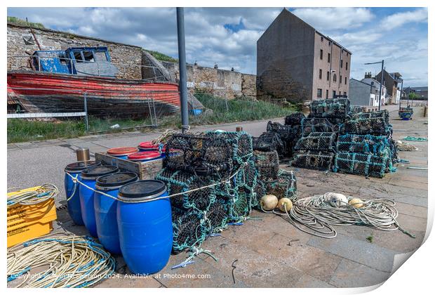 Burghead Harbour Scene Print by Tom McPherson