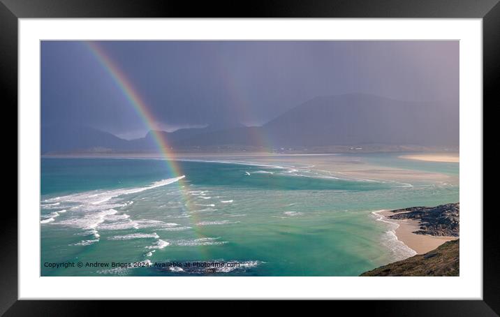 The light and the dark, Isle of Harris Framed Mounted Print by Andrew Briggs