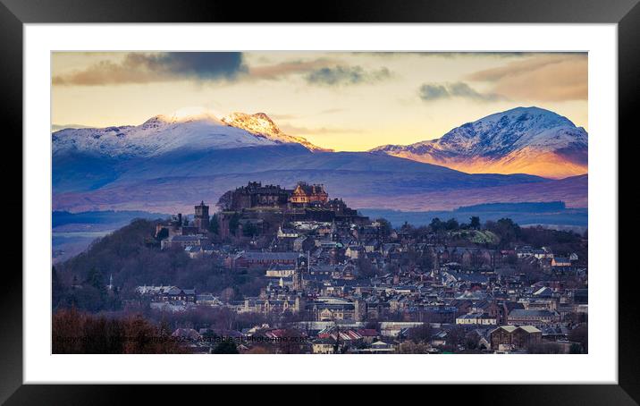 Stirling Castle Sunrise Framed Mounted Print by Andrew Briggs