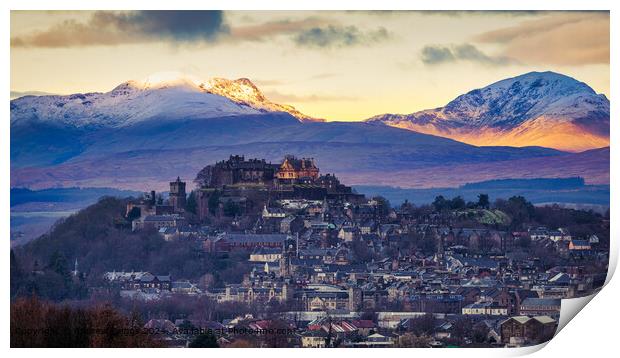 Stirling Castle Sunrise Print by Andrew Briggs