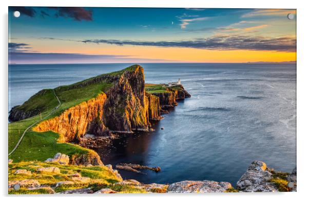 Neist Point sunset, Isle of Skye Acrylic by Andrew Briggs