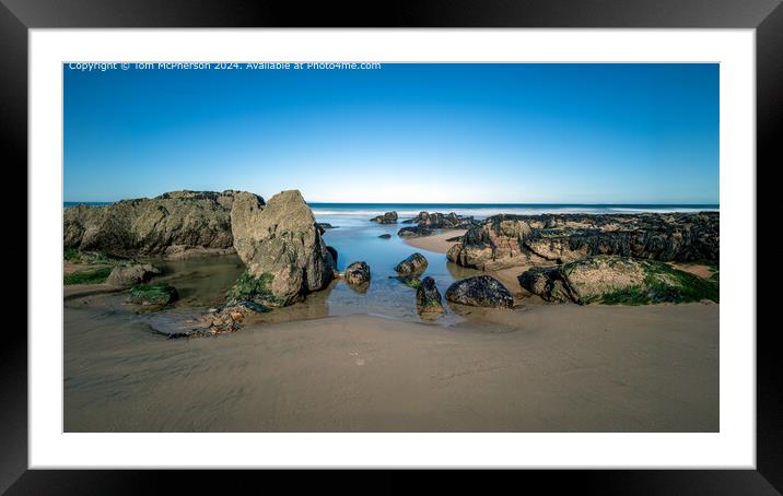 Long Exposure Seascape Lossiemouth Framed Mounted Print by Tom McPherson