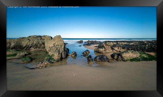 Long Exposure Seascape Lossiemouth Framed Print by Tom McPherson