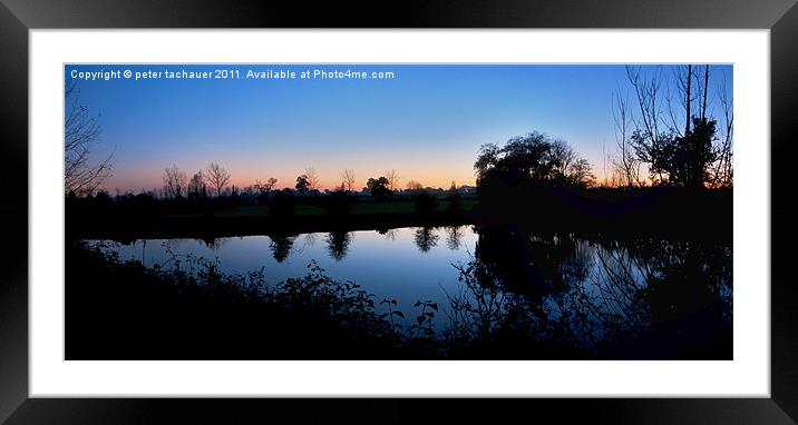 Dusk on Reflection Framed Mounted Print by peter tachauer