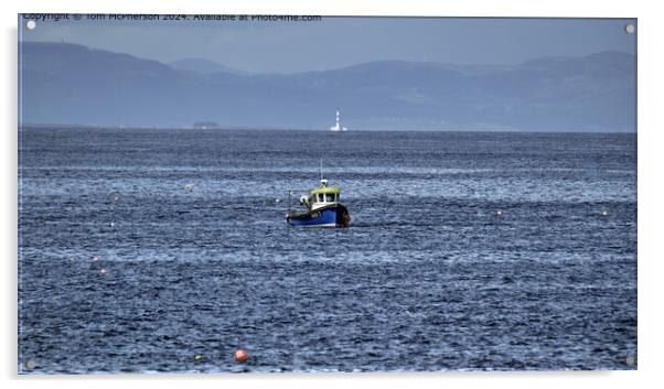 Moray Firth Fishing Acrylic by Tom McPherson