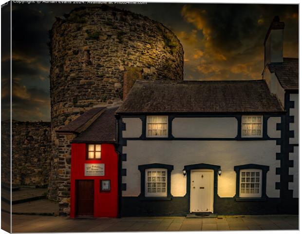 Smallest House Conwy Canvas Print by Adrian Evans