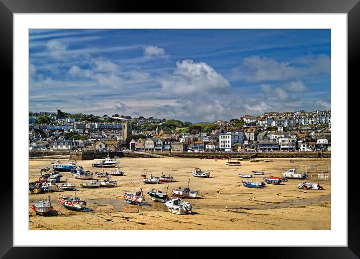 St Ives Harbour  Framed Mounted Print by Darren Galpin