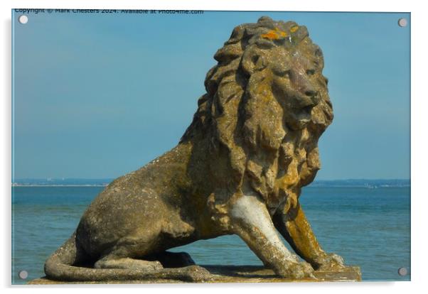 Stone Lion Acrylic by Mark Chesters