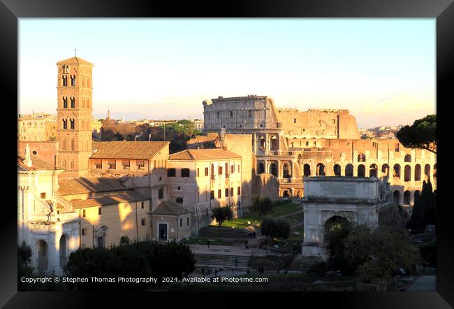 The Colluseum from the Forum in Rome, Italy Framed Print by Stephen Thomas Photography 