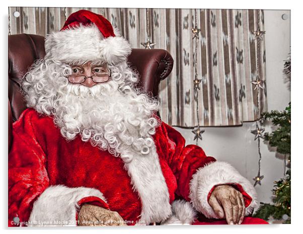 Santa Is In Town Acrylic by Lynne Morris (Lswpp)