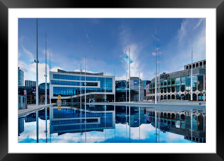 Centenary Square Birmingham Framed Mounted Print by Travel and Pixels 