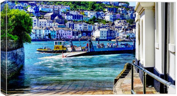 The Kingswear to Dartmouth Car Ferry  Canvas Print by Peter F Hunt